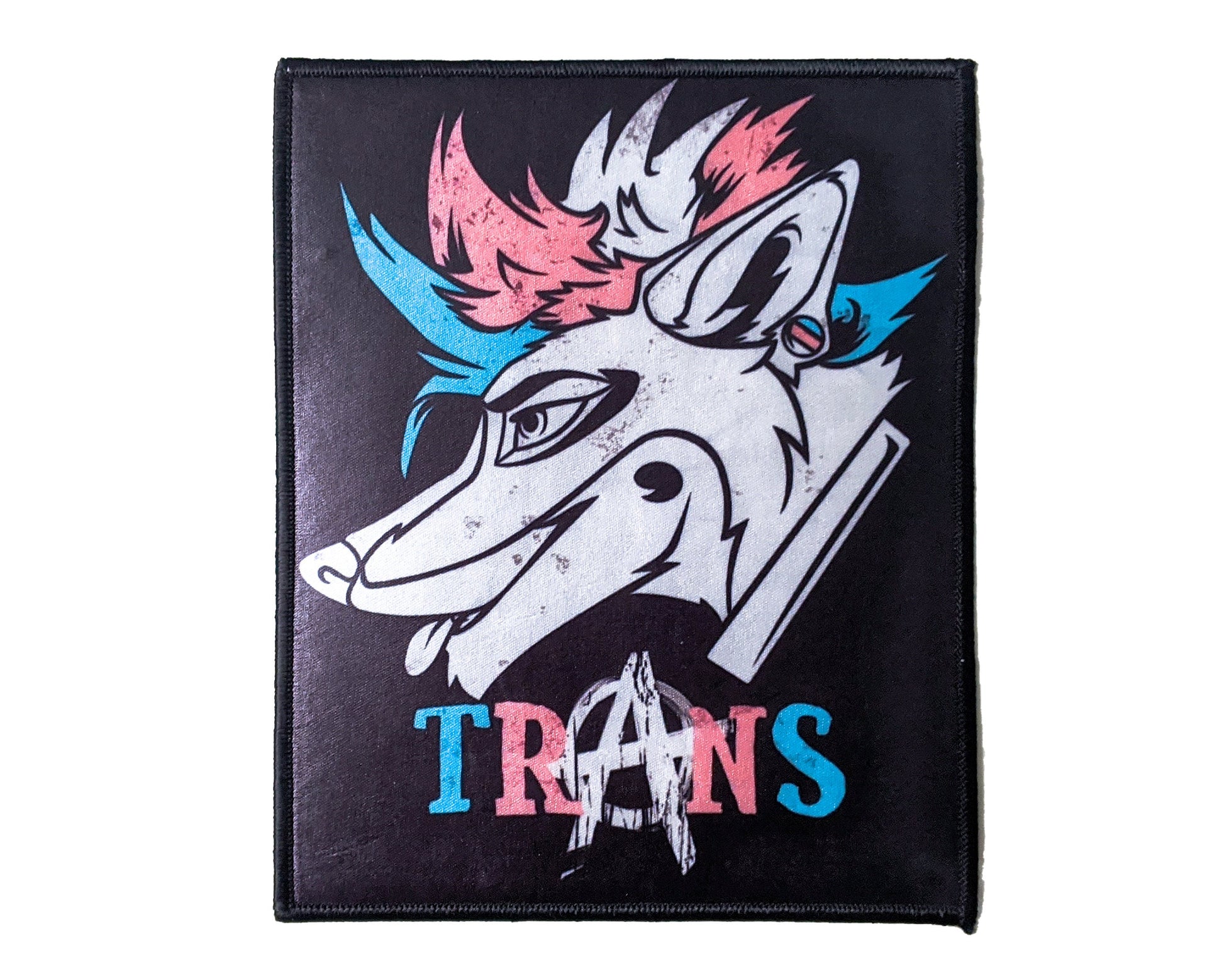 Trans Coyote Iron on Patch (large)