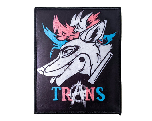 Trans Coyote Iron on Patch (large)